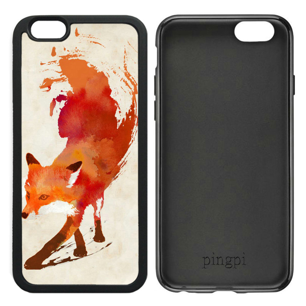 Watercolor Fox Animal Oil Painting Case for iPhone 6 Plus 6S Plus
